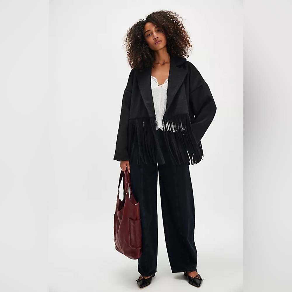 BNWT Free People Understated Leather Shy Cropped Jacket